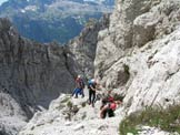 Via Normale Cima del Vallone - Altro passaggio della via normale