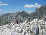 Via Normale Cima del Vallone - In vetta verso Montasio e Jof Fuart