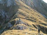 Via Normale Monte Colombera - Lungo la cresta, dietro  il Tremol