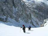 Via Normale Monte Guslon - Il Guslon salendo a Forcella rava Piana