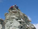 Via Normale Obergabelhorn - Discesa dalla vetta