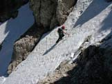 Via Normale Cima Herberg - In primavera si sale il canalone ancora innevato