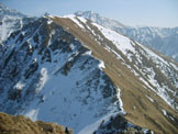 Via Normale Anticima Est Alta Guardia - Cresta W vista dalla cima dell'Alta Guardia