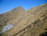 Via Normale Monte Alta Guardia - I pendii erbosi da traversare