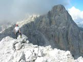 Via Normale Cima Alta di Riobianco - In vetta, dietro  la Cima del Vallone