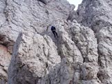 Via Normale Cima Alta di Riobianco - Ultima doppia prima della forcella