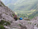 Via Normale Resettum - Nel canalino prima della cima