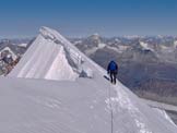 Via Normale Lyskamm Est - Tratto iniziale verso la cima W