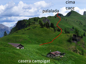 Via Normale Monte Palalada