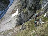 Via Normale Monte I Muri - Nel tratto attrezzato