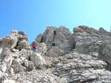 Via Normale Monfalcon di Forni - Discesa dalla cima alla terrazza di sfasciumi