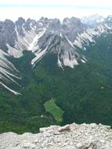 Via Normale Crodon di Scodavacca - Dalla cima verso la Val Talagona e gli Spalti di Toro