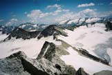 Via Normale Cima Vertana - Visione dalla vetta verso il Passo di Rosim