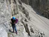 Via Normale Cima d'Arade - Cengia dopo l'attacco