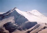 Via Normale Cevedale - Punta NE (Zufallspitze) - Il Cevedale a destra e la Punta NE a sinistra visti da nord (da Cima Madriccio)