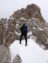 Via Normale Cime Centenere - In cima, verso il Duranno.