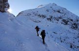 Via Normale Prima Pala di San Lucano - Salendo a Forcella della Besausega