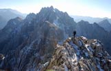 Via Normale Monte Cjavalz - Sul tratto roccioso di cresta