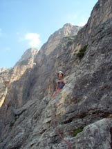 Via Normale Punta Fiames - Tratto della via ferrata