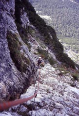 Via Normale Punta Fiames - Tratto della via ferrata