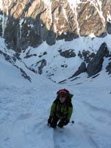 Via Normale Cima Bacchetta - Salita lungo il canale