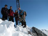 Via Normale Pizzo Presolana W - Invernale - Sulla cima (foto M. Piazzalunga)