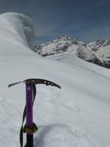 Via Normale Pizzo di Petto - Cornice di neve sulla cima