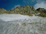 Via Normale Levanna Orientale - Il Glacio nevato superiore e la cresta di vetta