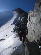 Via Normale Collalto - Sul margine del ghiacciaio