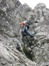 Via Normale Zucco di Pesciola - Cresta Ongania - Passaggi di scalata