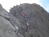 Via Normale Monterosso - Il passaggio esposto