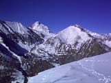 Via Normale Punta Barant - Il Monte Palavas oltre il Colle Urina