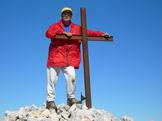 Via Normale Monte Greco - Giuseppe Albrizio sulla vetta del Monte Greco 2285 m