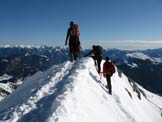 Via Normale Monte Pozzera - Sulla stretta cima