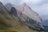 Via Normale Cima Collac SE - Vista dal P.so S. Nicol