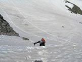 Via Normale Cornone di Blumone - Il pendio ripido sotto la cima