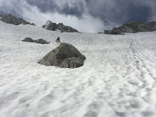 Via Normale Pizzo Lucendro - Variante dello scivolo alla selletta della cresta W