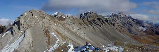 Vista della cresta di Costabella dalla P.ta de le Sele