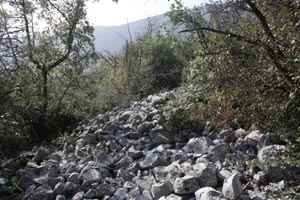 Monte Cavallo - Le pietre accatastate che formano El Sercol