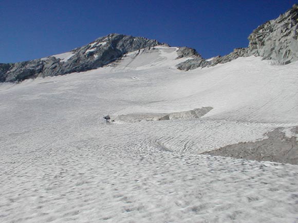 Monte Adamello - Lungo il ghiacciaio verso il Corno Bianco