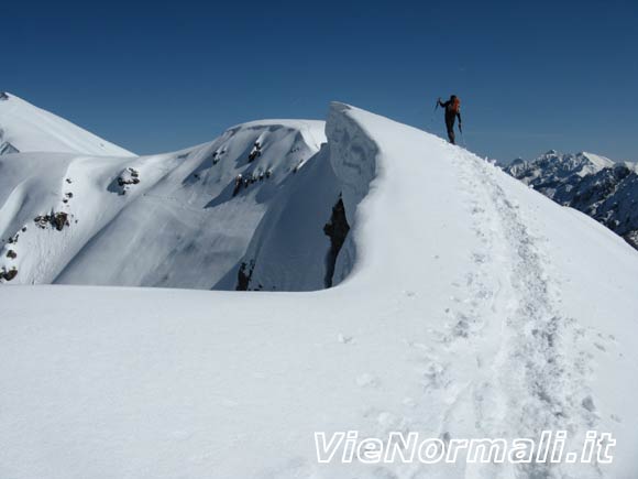 Monte Aralalta - Cornici lungo la cresta che collega i dossi