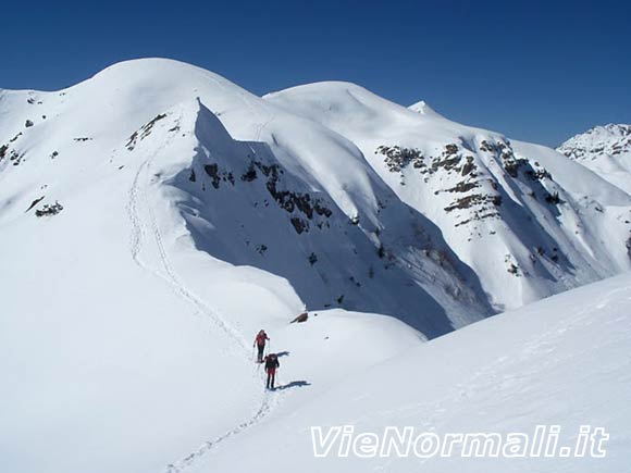 Monte Aralalta - Sella dopo la cresta successiva al terzo dosso