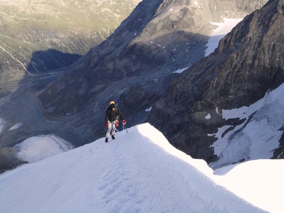 Biancograt Pizzo Bernina - Tratto finale della cresta