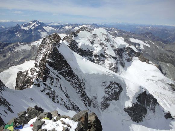 Biancograt Pizzo Bernina - Vista su Scerscen e Roseg