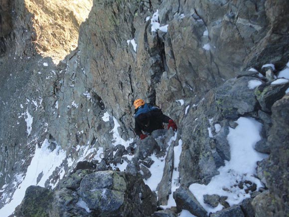 Piz Bernina - Inizia l'arrampicata