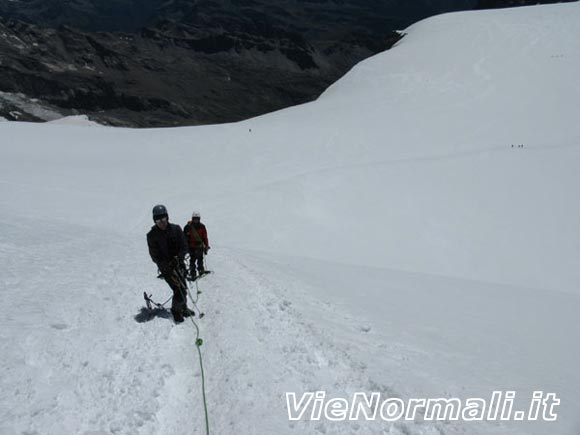 breithorn - Lungo la via di salita al Breithorn Ovest