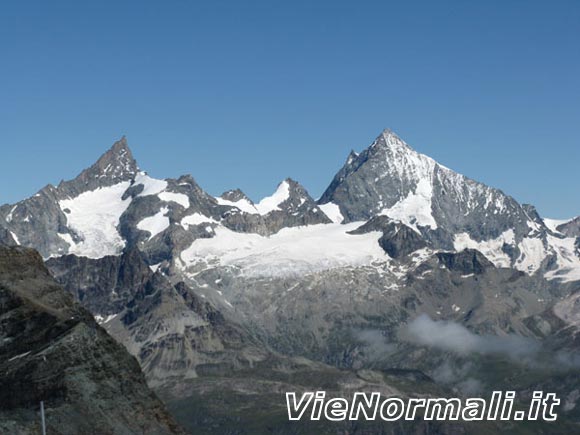 Breithorn W (da W) - Zinalrothorn e Weisshorn nella Corona Imperiale