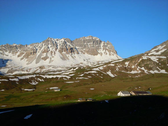 Bruschghorn - Curtginatsch con l'Alp Anarosa e la stupenda Pizzas d'Anarosa.