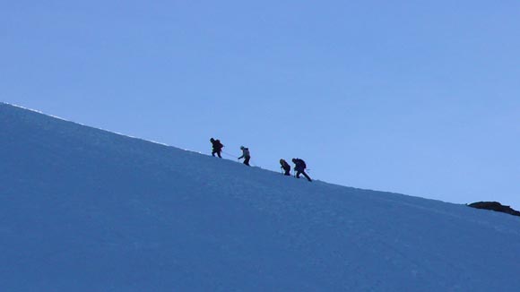 Castore - Alpinisti verso la Spalla