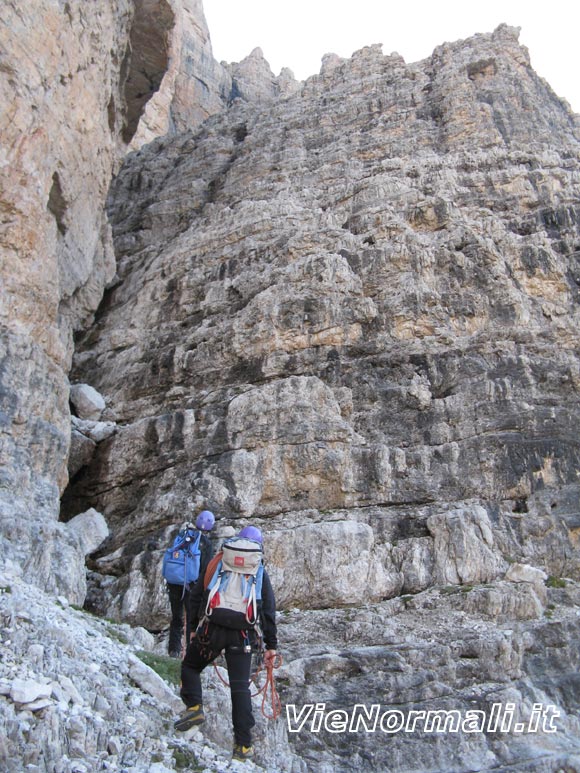 cimabrenta - La grande rampa da risalire presso il canalone